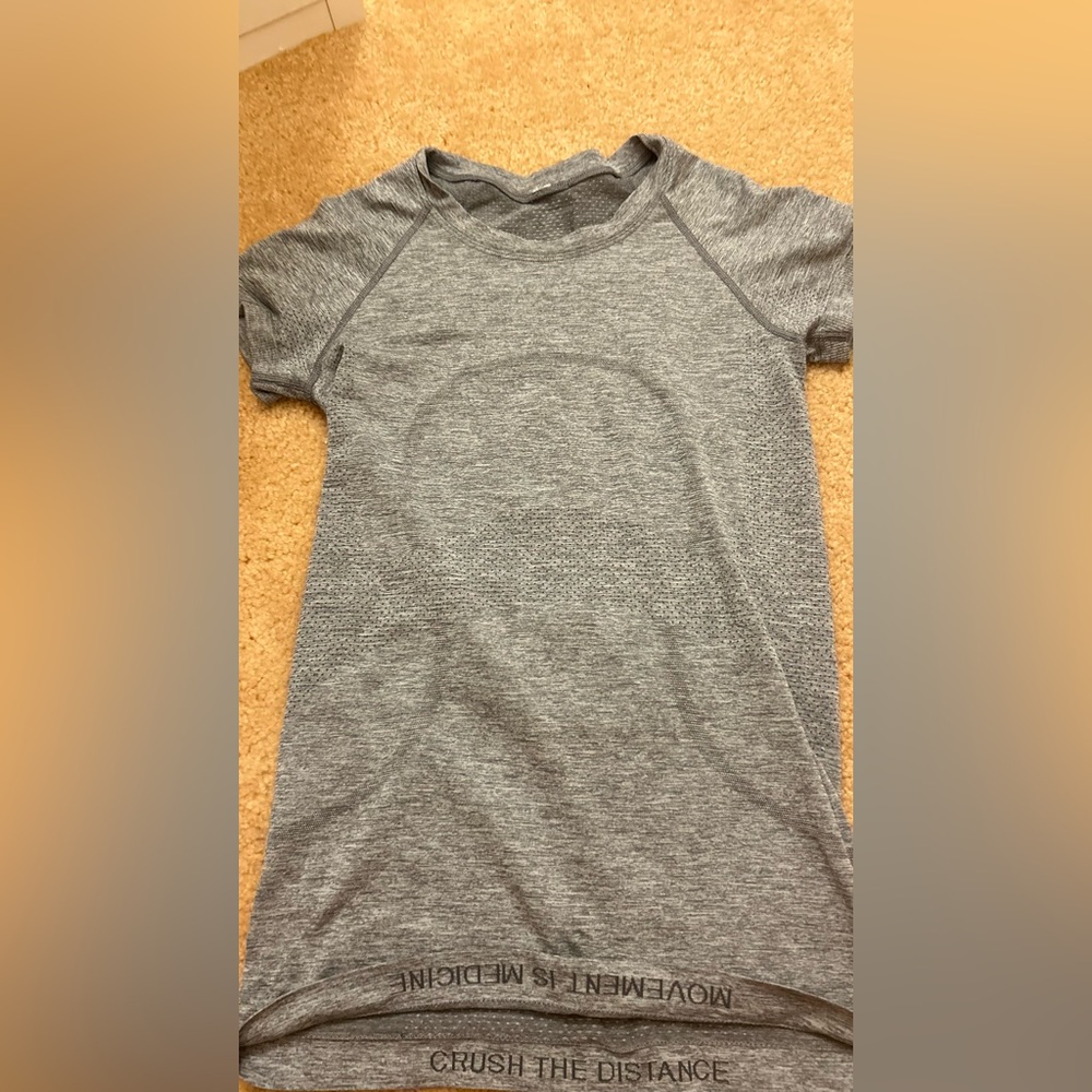 Lululemon Gray athletic T shirt